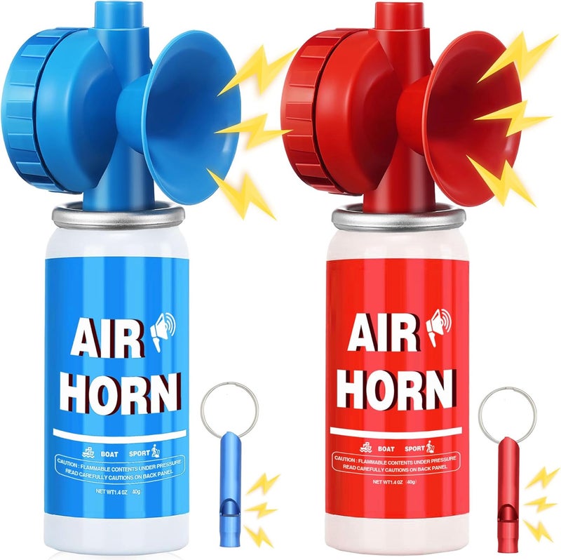 TatHello 1.4oz Boat Air Horn,130DB Loud Mini Safety Bear Horn Can,Air Horns for Self Defense,Emergency,Sporting Events,Camping essentials,2 Pack - Image 1